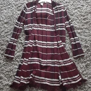 Large faded glory plaid cardigan